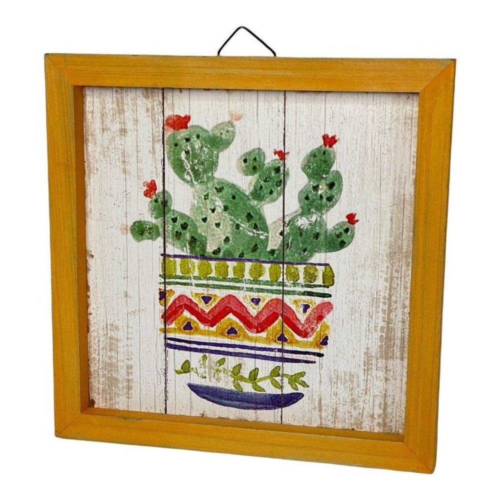 UCP International Wood Way To Celebrate Yellow Frame